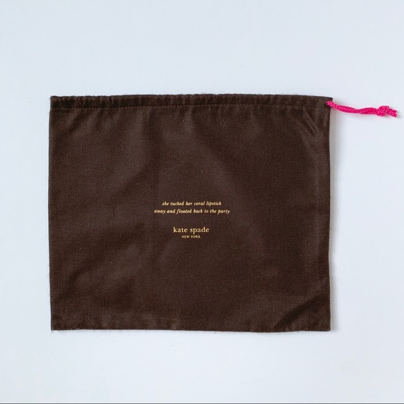 kate spade Handbags - Kate Spade Brown Small Dust Bag Pink Drawstring